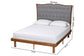 Baxton Studio Elitia Classic and Traditional Grey Fabric and Walnut Brown Finished Wood Platform Bed FredCo