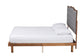 Baxton Studio Elitia Classic and Traditional Grey Fabric and Walnut Brown Finished Wood Platform Bed FredCo