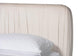 Baxton Studio Emsley Luxe Ivory Pleated Velvet Queen Size Platform Bed FredCo