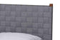 Baxton Studio Estela Mid-Century Modern Grey Woven Fabric and Walnut Brown Wood Queen Size Platform Bed FredCo