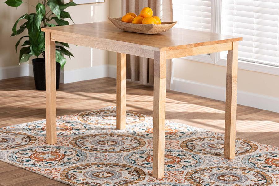 Baxton Studio Eveline Modern Natural Brown Finished Wood 43-Inch Dining Table FredCo