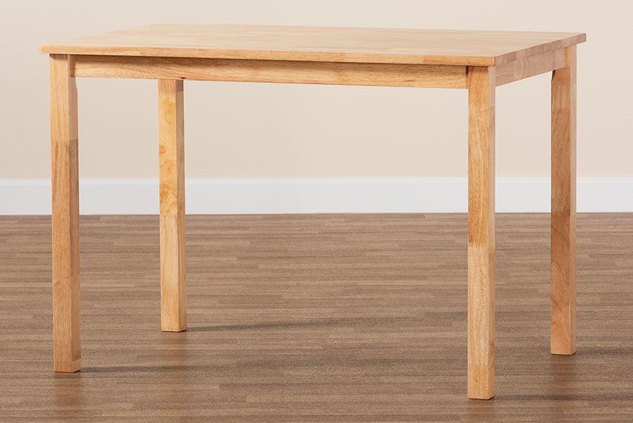 Baxton Studio Eveline Modern Natural Brown Finished Wood 43-Inch Dining Table FredCo