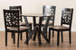 Baxton Studio Felice Modern Beige Fabric and Dark Brown Finished Wood 5-Piece Dining Set FredCo