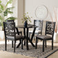 Baxton Studio Felice Modern Grey Fabric and Dark Brown Finished Wood 5-Piece Dining Set FredCo