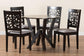 Baxton Studio Felice Modern Grey Fabric and Dark Brown Finished Wood 5-Piece Dining Set FredCo