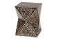 Baxton Studio Feronia Modern Bohemian Black and Bronze Mother of Pearl End Table FredCo