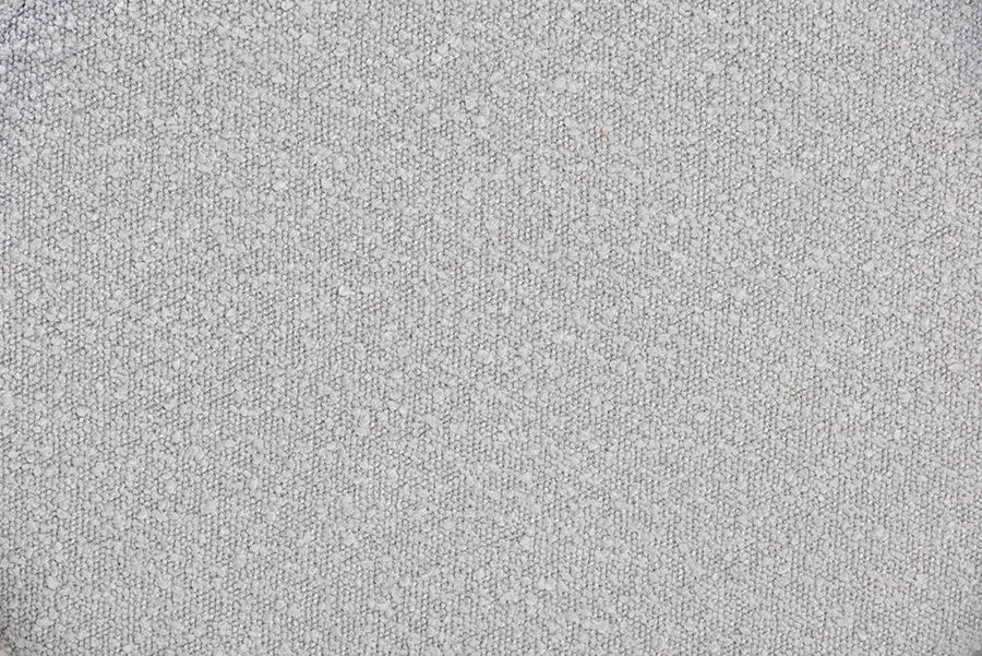 Baxton Studio Finlay Modern Japandi Light Grey Boucle Fabric and Walnut Brown Finished Wood Ottoman Footstool FredCo