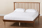 Baxton Studio Flint Mid-Century Modern Ash Walnut Finished Wood Platform Bed FredCo