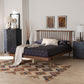 Baxton Studio Flint Mid-Century Modern Ash Walnut Finished Wood Platform Bed FredCo