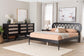 Baxton Studio Florica Art Deco Black Wood Queen 4-Piece Bedroom Set FredCo