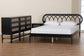 Baxton Studio Florica Art Deco Black Wood Queen 4-Piece Bedroom Set FredCo