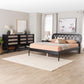 Baxton Studio Florica Art Deco Black Wood Queen 4-Piece Bedroom Set FredCo