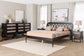 Baxton Studio Florica Art Deco Black Wood Queen 5-Piece Bedroom Set FredCo
