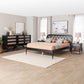 Baxton Studio Florica Art Deco Black Wood Queen 5-Piece Bedroom Set FredCo
