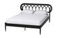 Baxton Studio Florica Art Deco Black Wood Queen 5-Piece Bedroom Set FredCo