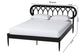Baxton Studio Florica Art Deco Black Wood Queen Platform Bed FredCo