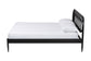 Baxton Studio Florica Art Deco Black Wood Queen Platform Bed FredCo