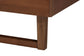 Baxton Studio Francine Mid-Century Modern Ash Walnut Woven Rattan King Size Bed FredCo