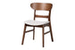 Mid-century modern wooden dining chair with cushioned seat from FredCo International