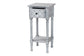 Baxton Studio Gellert Classic and Traditional Grey Finished Wood 1-Drawer End Table FredCo