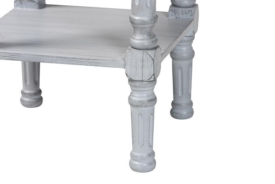 Baxton Studio Gellert Classic and Traditional Grey Finished Wood 1-Drawer End Table FredCo