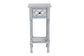 Baxton Studio Gellert Classic and Traditional Grey Finished Wood 1-Drawer End Table FredCo