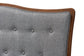 Baxton Studio Georgia Classic and Traditional Grey Fabric and Walnut Brown Finished Wood Headboard FredCo