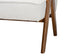 Baxton Studio Georgina Japandi Cream Boucle and Walnut Brown Wood Accent Chair FredCo