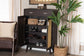 Baxton Studio Giancarlo Mid-Century Modern Espresso Brown Wood 2-Door Shoe Cabinet with Rattan Door FredCo