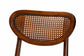 Baxton Studio Giuliana Mid-Century Modern Walnut Brown Finished Wood and Woven Rattan 5-Piece Dining Set FredCo