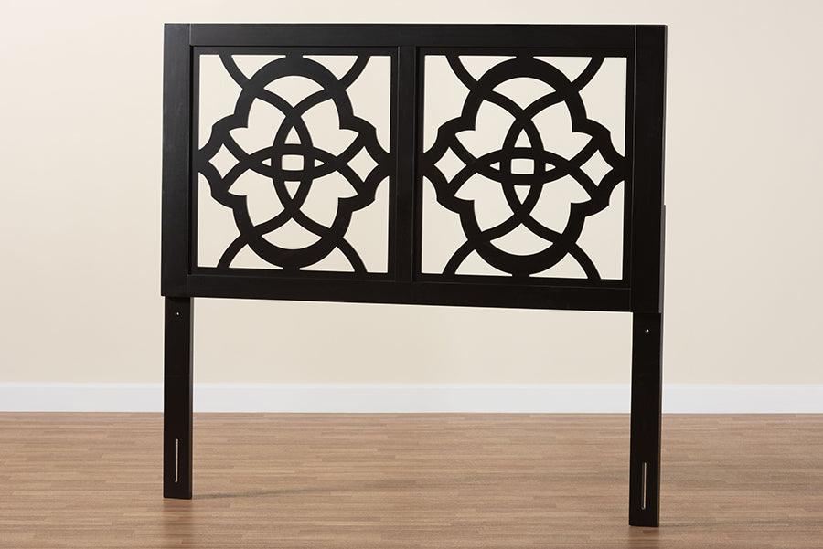 Baxton Studio Glaucia Modern Dark Brown Finished Wood Queen Size Headboard FredCo