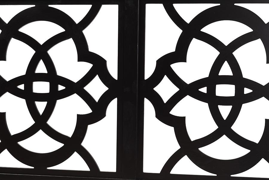 Baxton Studio Glaucia Modern Dark Brown Finished Wood Queen Size Headboard FredCo