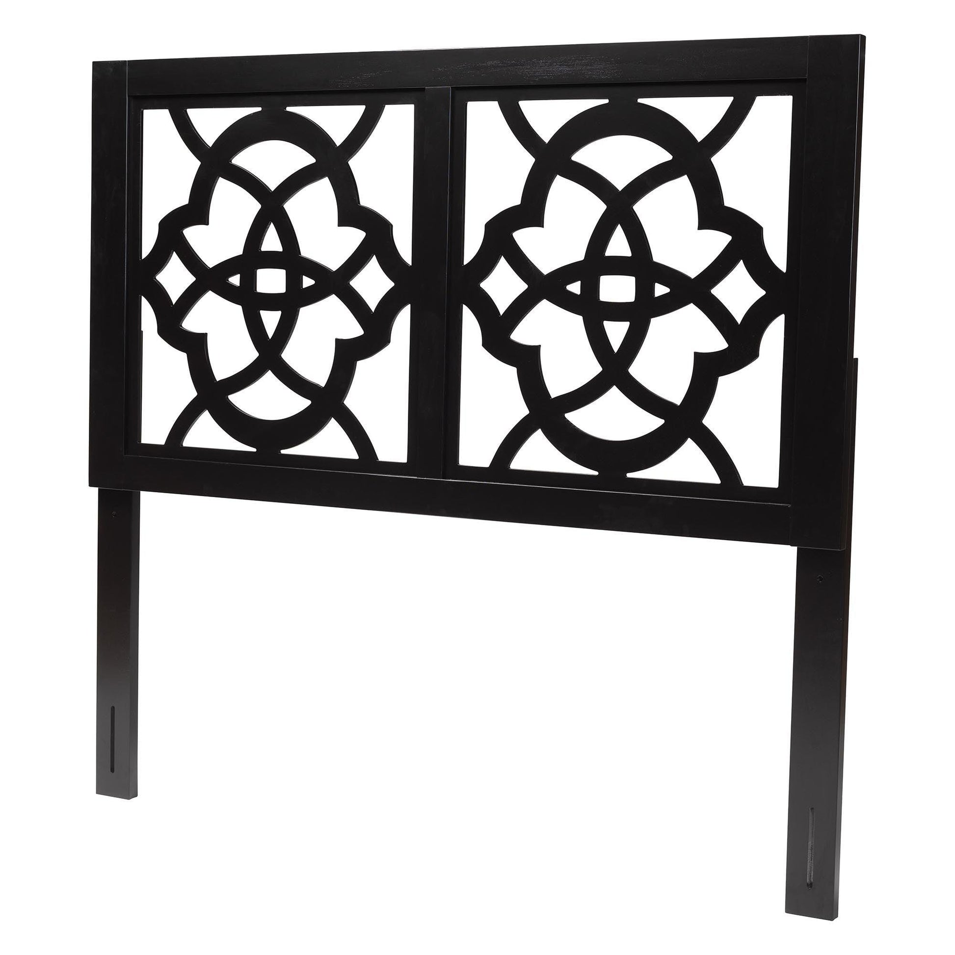Baxton Studio Glaucia Modern Dark Brown Finished Wood Queen Size Headboard FredCo
