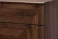 Baxton Studio Graceland Mid-Century Modern Transitional Walnut Brown Finished Wood 5-Drawer Storage Chest FredCo