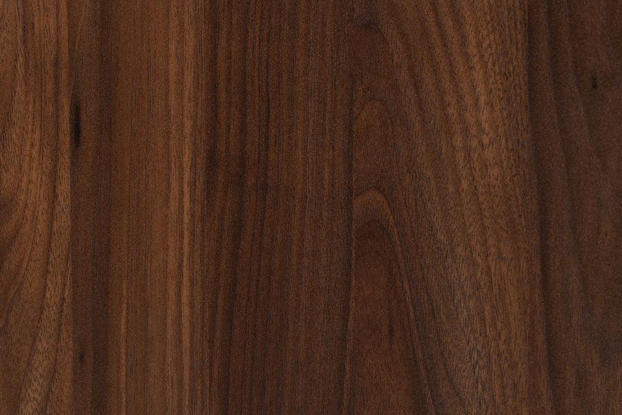 Baxton Studio Graceland Mid-Century Modern Transitional Walnut Brown Finished Wood 5-Drawer Storage Chest FredCo