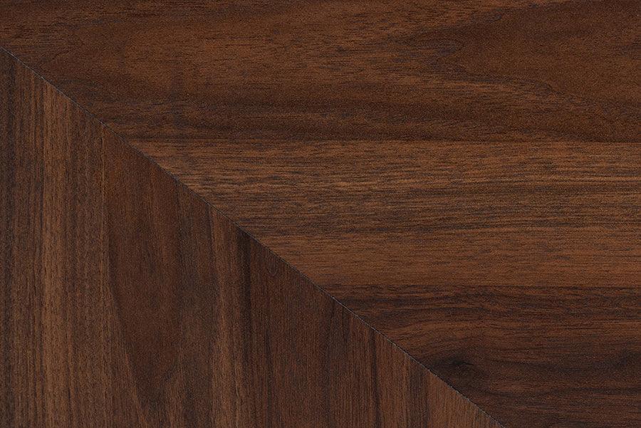 Baxton Studio Graceland Mid-Century Modern Transitional Walnut Brown Finished Wood 6-Drawer Dresser FredCo