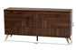 Baxton Studio Graceland Mid-Century Modern Transitional Walnut Brown Finished Wood 6-Drawer Dresser FredCo