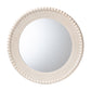 Baxton Studio Grazia Modern Round Beaded-framed Accent Mirror in Pearl White FredCo