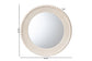 Baxton Studio Grazia Modern Round Beaded-framed Accent Mirror in Pearl White FredCo