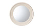 Baxton Studio Grazia Modern Round Beaded-framed Accent Mirror in Pearl White FredCo