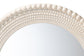 Baxton Studio Grazia Modern Round Beaded-framed Accent Mirror in Pearl White FredCo