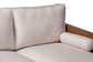 Baxton Studio Harleson Mid-Century Modern Beige Fabric and Walnut Brown Wood Right Facing Sectional Sofa FredCo