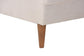 Baxton Studio Harleson Mid-Century Modern Beige Fabric and Walnut Brown Wood Right Facing Sectional Sofa FredCo
