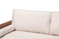 Baxton Studio Harleson Mid-Century Modern Beige Fabric and Walnut Brown Wood Sofa FredCo
