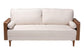 Baxton Studio Harleson Mid-Century Modern Beige Fabric and Walnut Brown Wood Sofa FredCo