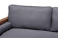 Baxton Studio Harleson Mid-Century Modern Grey Fabric and Walnut Brown Wood Sofa FredCo
