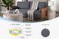 Baxton Studio Harleson Mid-Century Modern Grey Fabric and Walnut Brown Wood Sofa FredCo