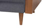 Baxton Studio Harleson Mid-Century Modern Grey Fabric and Walnut Brown Wood Sofa FredCo