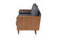 Baxton Studio Harleson Mid-Century Modern Grey Fabric and Walnut Brown Wood Sofa FredCo