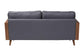 Baxton Studio Harleson Mid-Century Modern Grey Fabric and Walnut Brown Wood Sofa FredCo